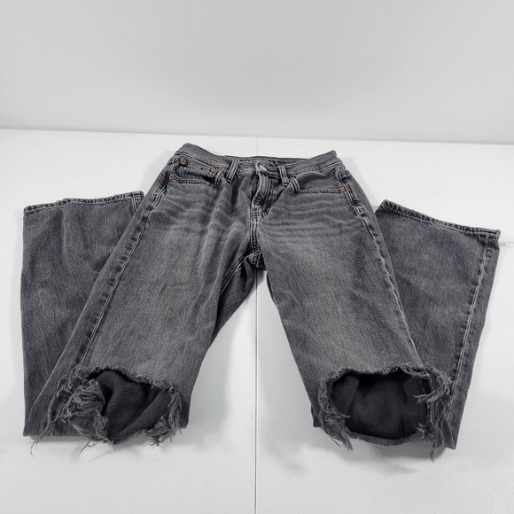 American Eagle Outfitters Denim - American Eagle 90s bootcut Jeans Distressed black Denim Women's Size 00
